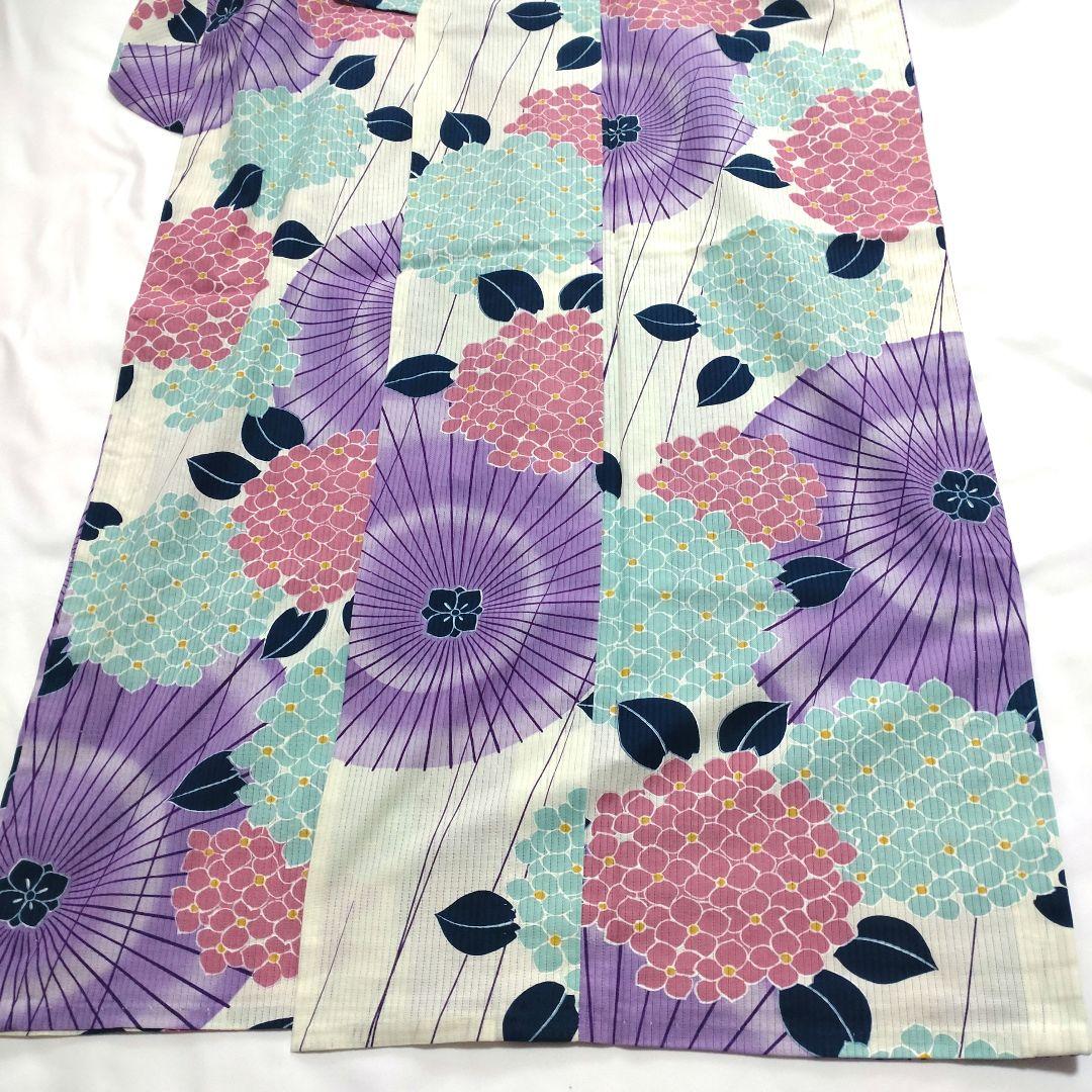 紫番傘と紫陽花♥高級浴衣♥KIMONOMACHIそしてゆめ♥雑誌掲載品♥廃盤レア
