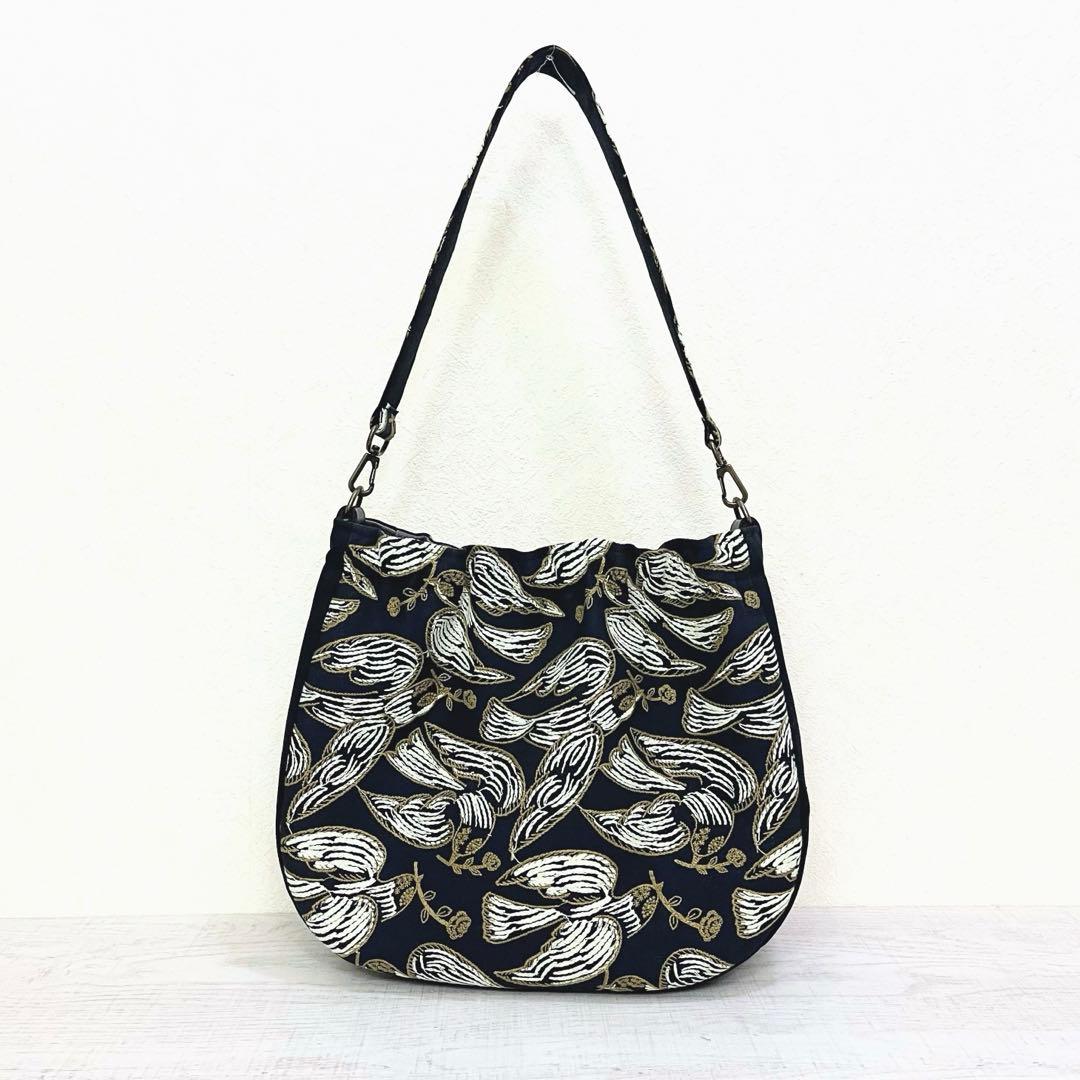 ミナペルホネン　ハンドメイド　ショルダーバッグ