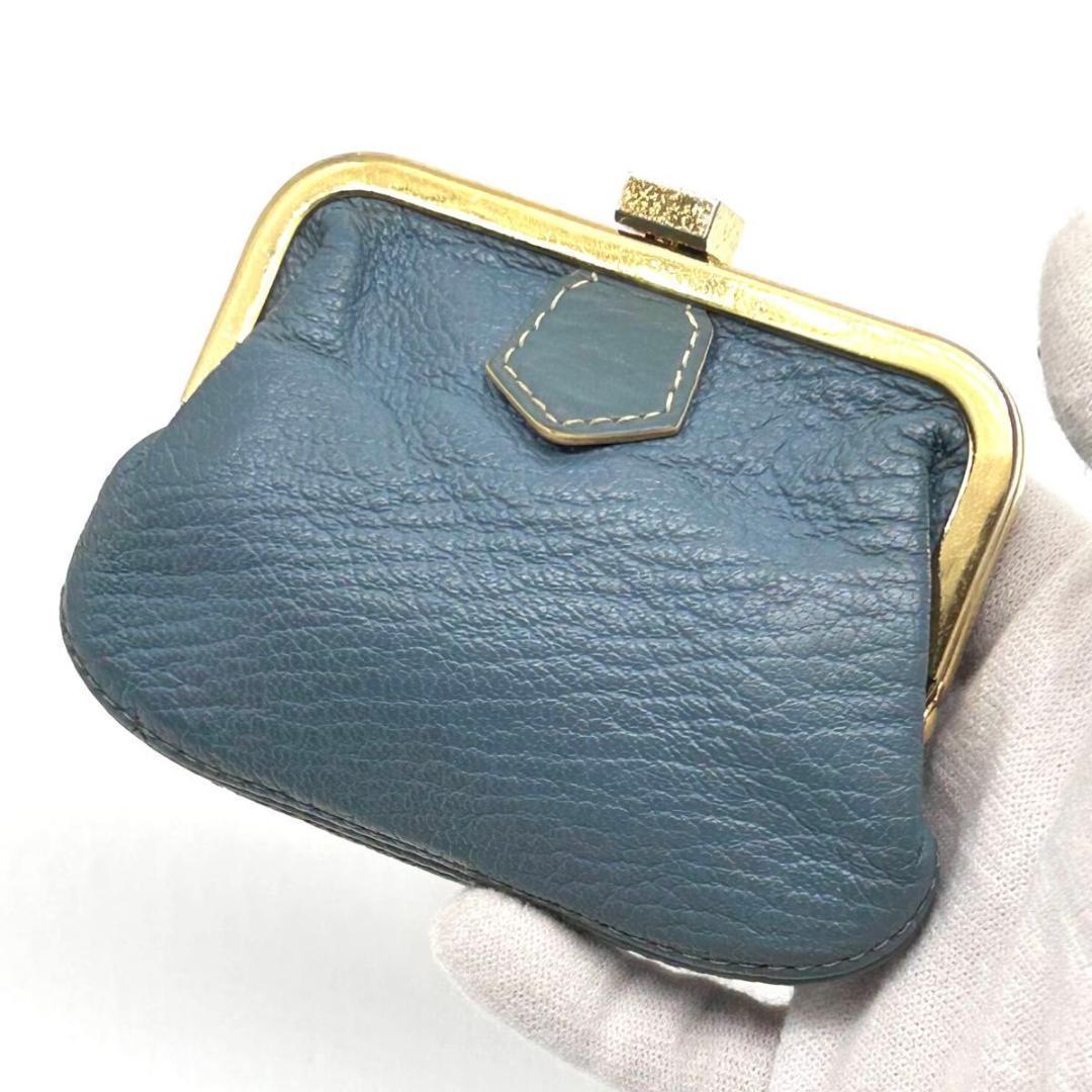 ルイヴィトン スハリ ケース ブルー がま口 小銭入れ
