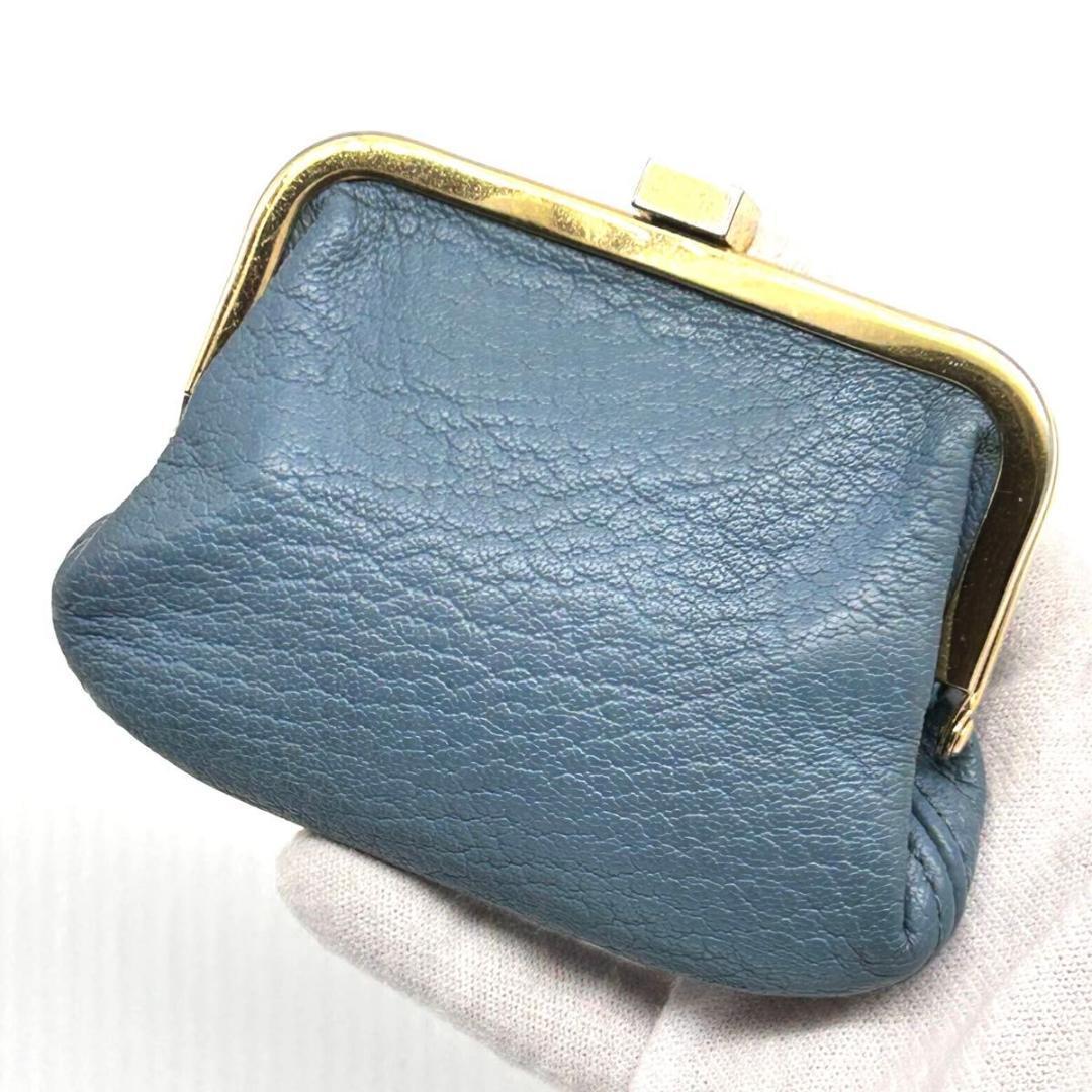 ルイヴィトン スハリ ケース ブルー がま口 小銭入れ