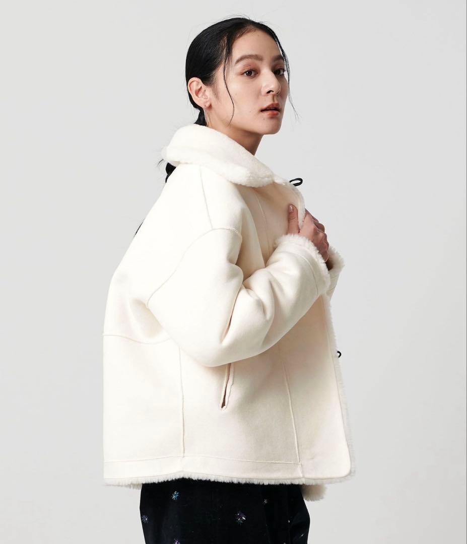 リバーシブルボアブルゾン