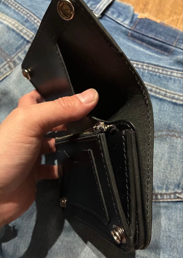 トラッカーウォレット　ミドル　シルバー925コンチョ　インディアンジュエリー