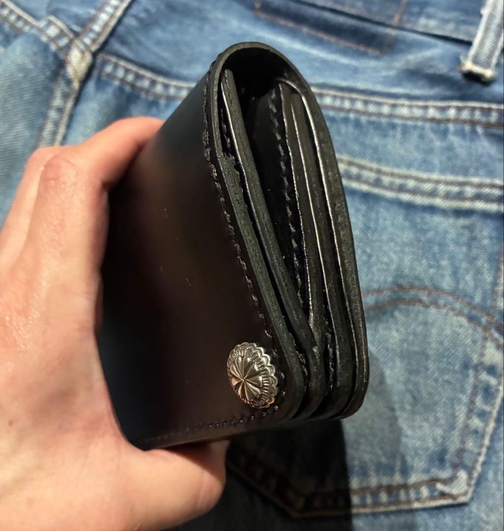 トラッカーウォレット　ミドル　シルバー925コンチョ　インディアンジュエリー