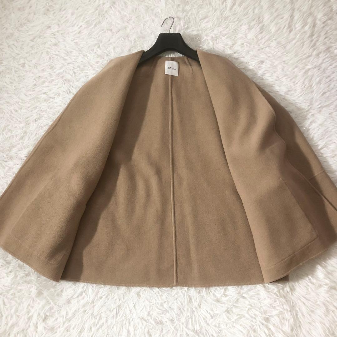 大人気 ミラオーウェン ファーポケット リバーコート 2way ノーカラー