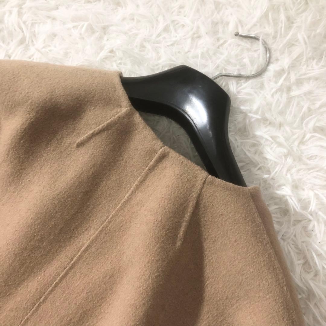 大人気 ミラオーウェン ファーポケット リバーコート 2way ノーカラー