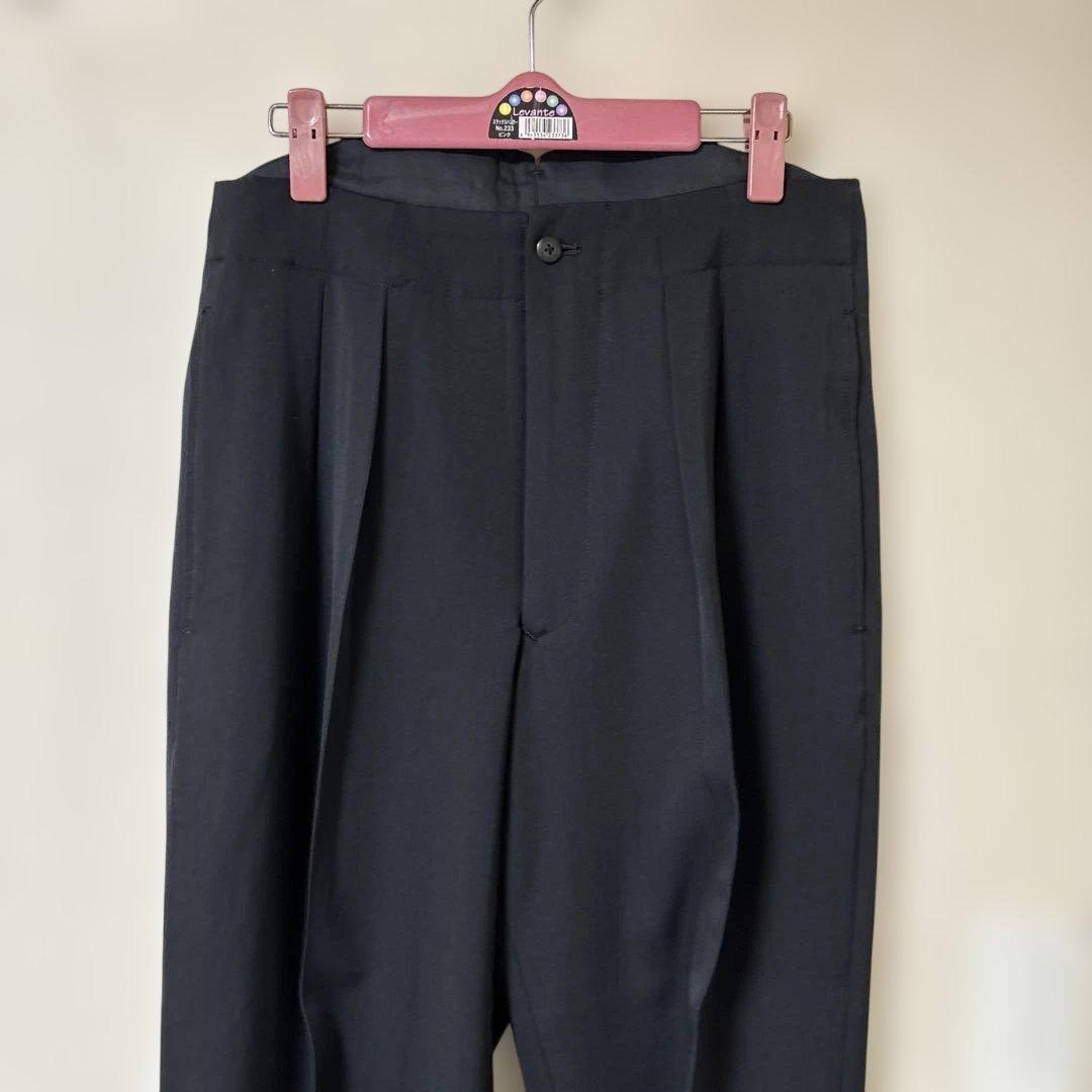 Yohji Yamamoto POUR HOMME ウールタックパンツバックル付