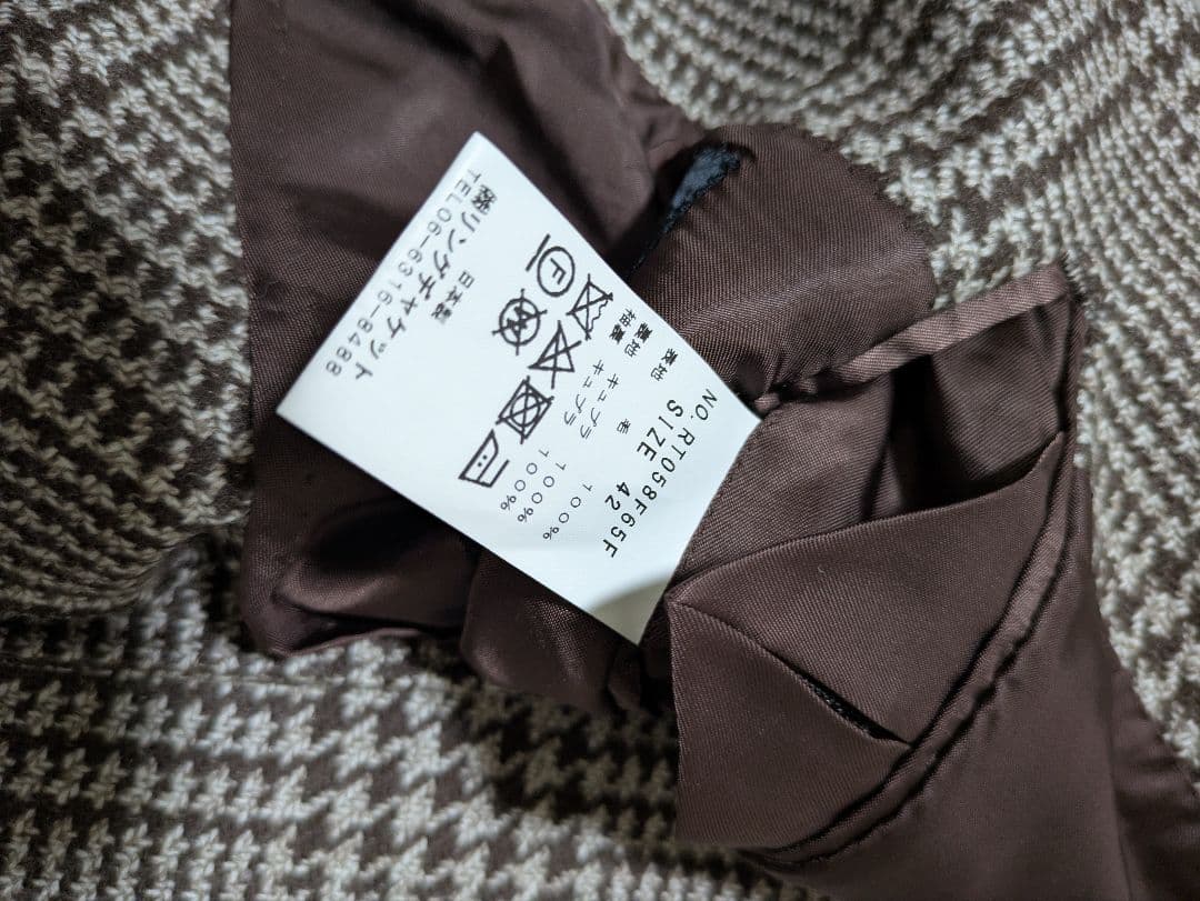 リングジャケット 千鳥柄 ツイードジャケット