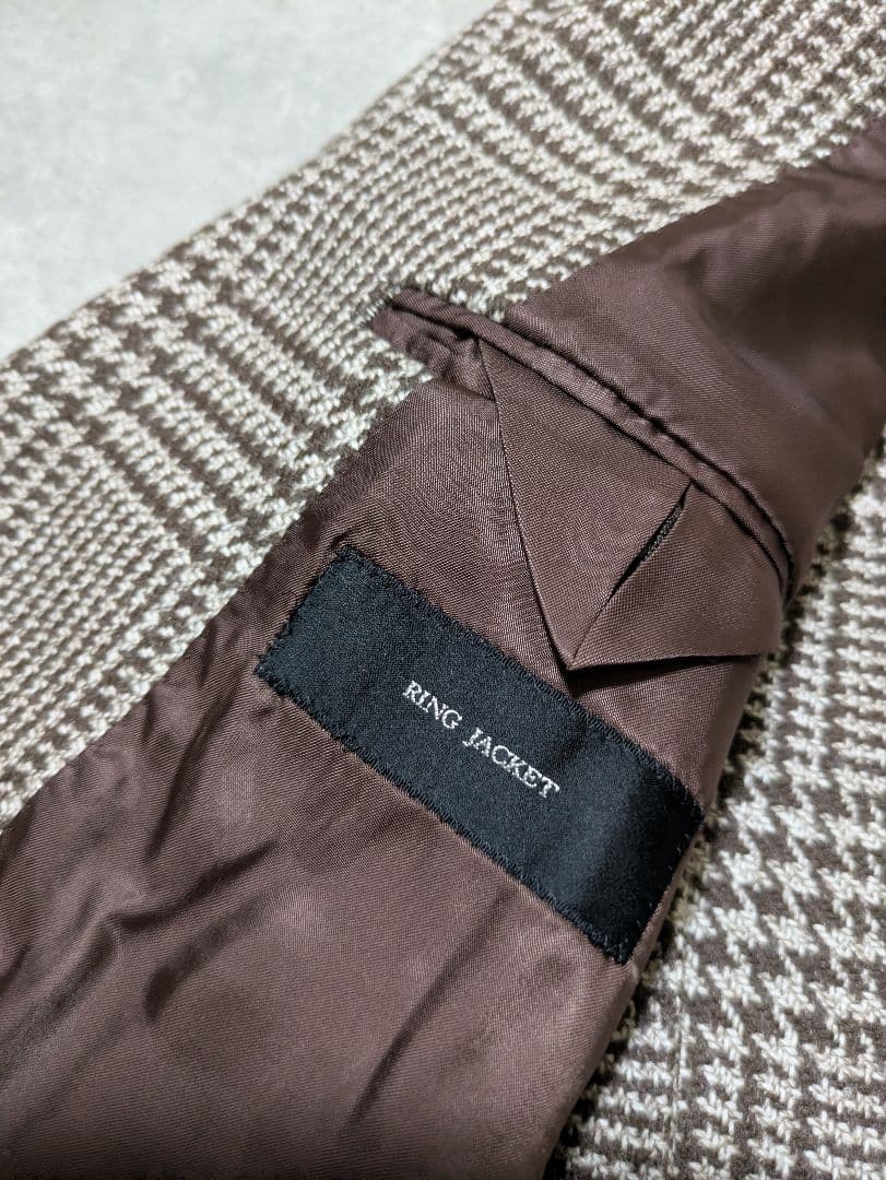 リングジャケット 千鳥柄 ツイードジャケット