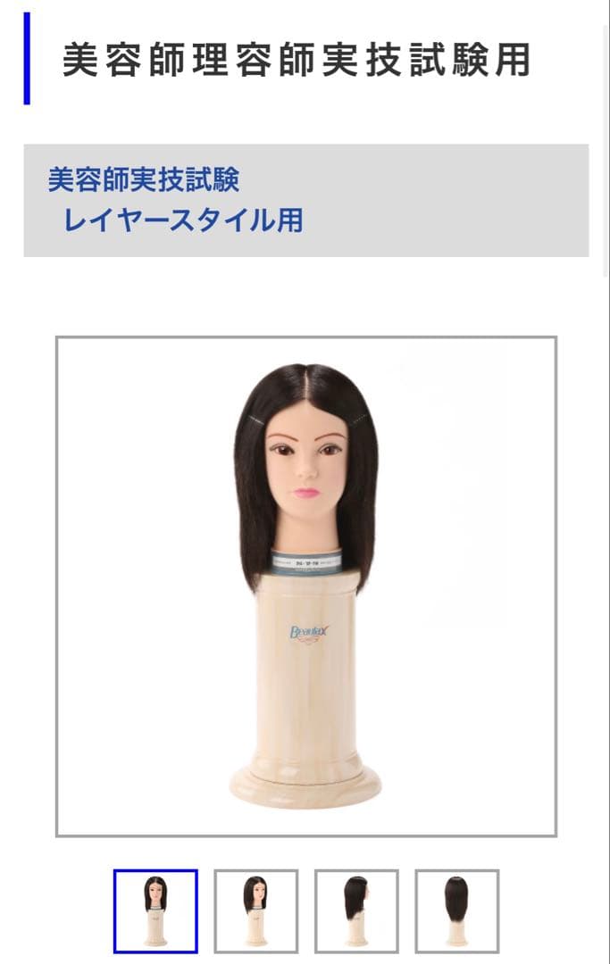 実技試験用カットウィッグ ビューラック02-20-19 新品未使用　3頭セット