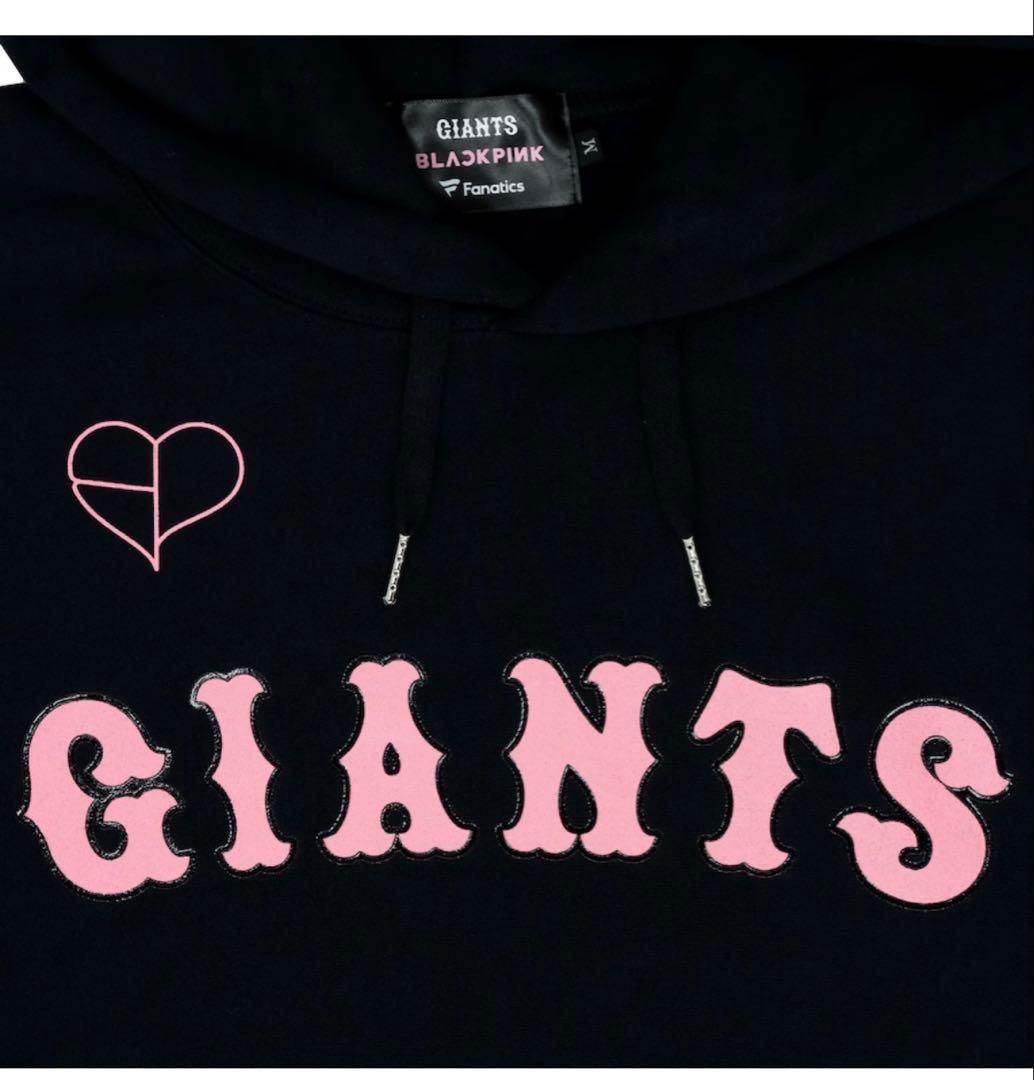 読売ジャイアンツ×BLACKPINK ブラック ロゴ フーディー L サイズ