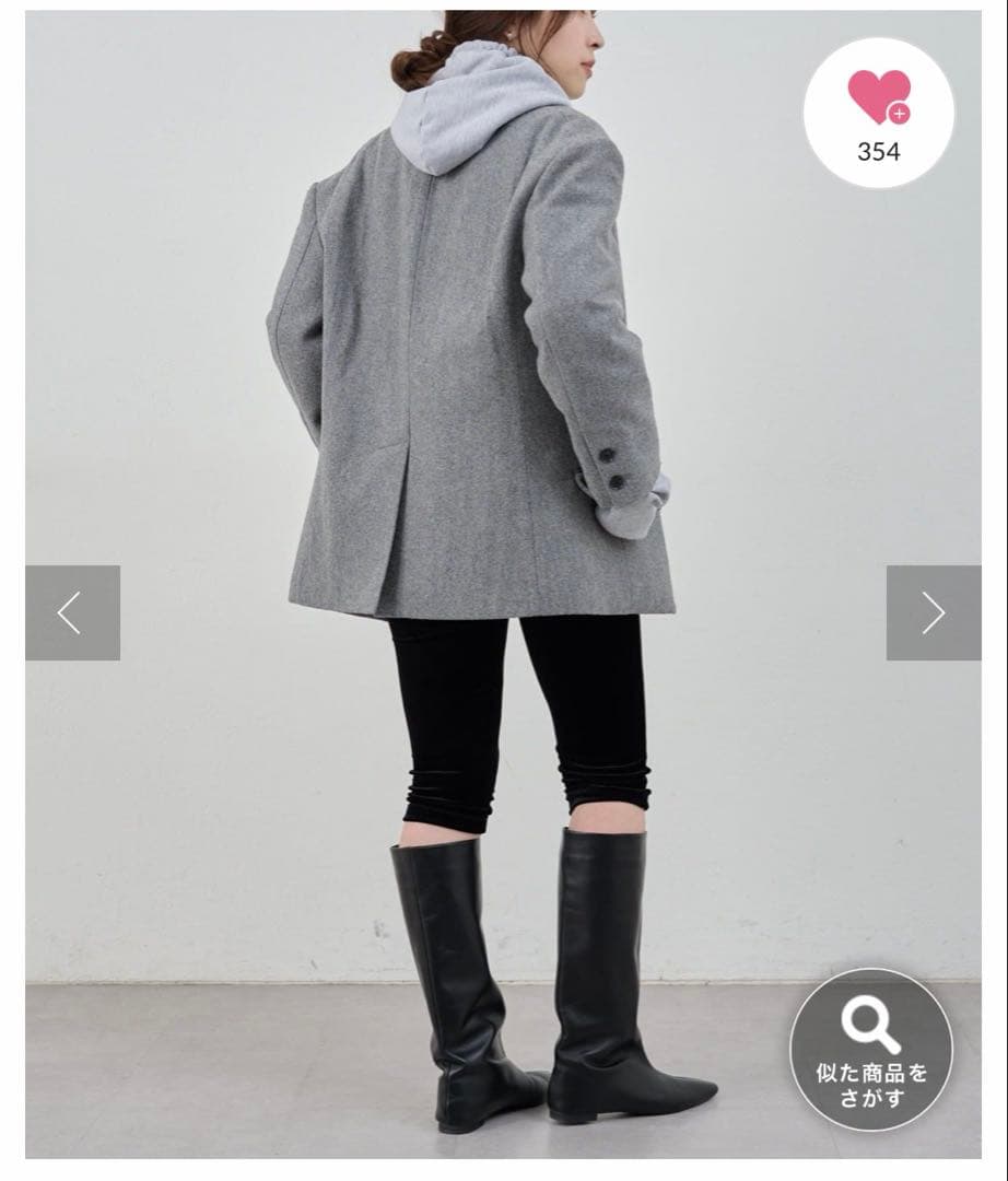 新品未使用 タグ付き【SHENERY】ウールBIGテーラードジャコット