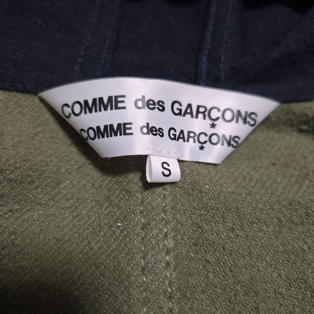 ​コムデギャルソン AD2010 フーデッドカバーオール 異素材 切替 ベロア