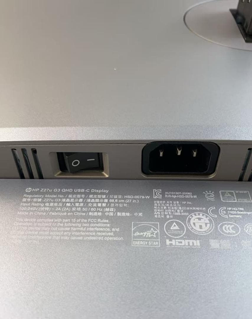 HP Z27U G3 27インチ　液晶モニタ4K Type-C HDMI