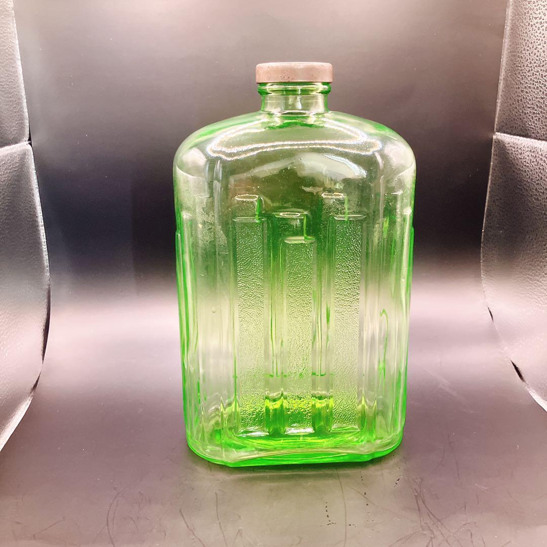 ウランガラス　2L ウォーターボトル　ディプレッショングラス　大正浪漫　アメリカ