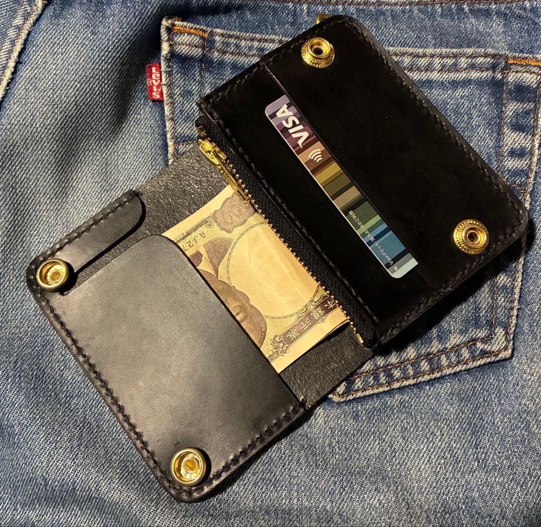 トラッカーウォレット　ショート　イタリアンレザー　ブルガロ