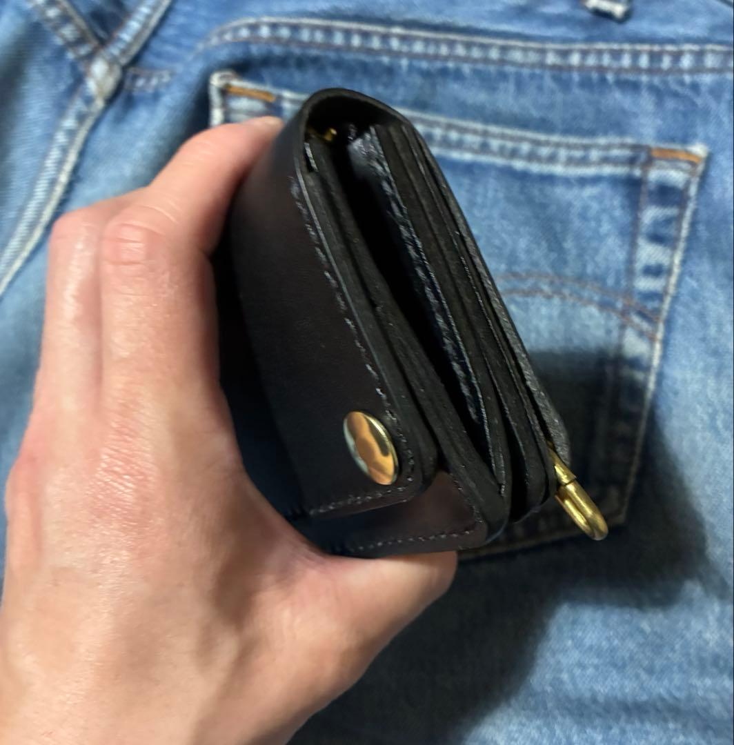 トラッカーウォレット　ショート　イタリアンレザー　ブルガロ