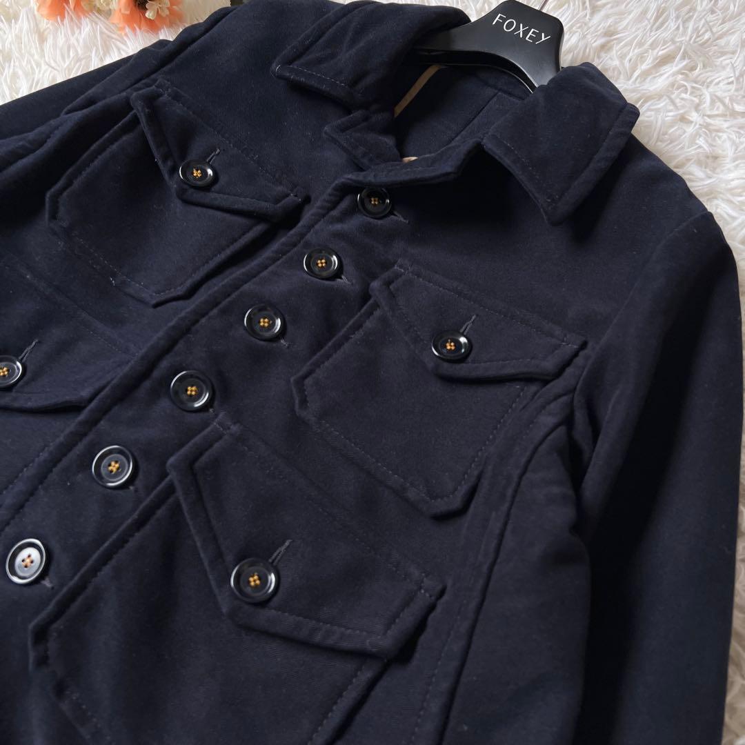 45R コットン フランネル の アニー フォーピー ジャケット ネイビー