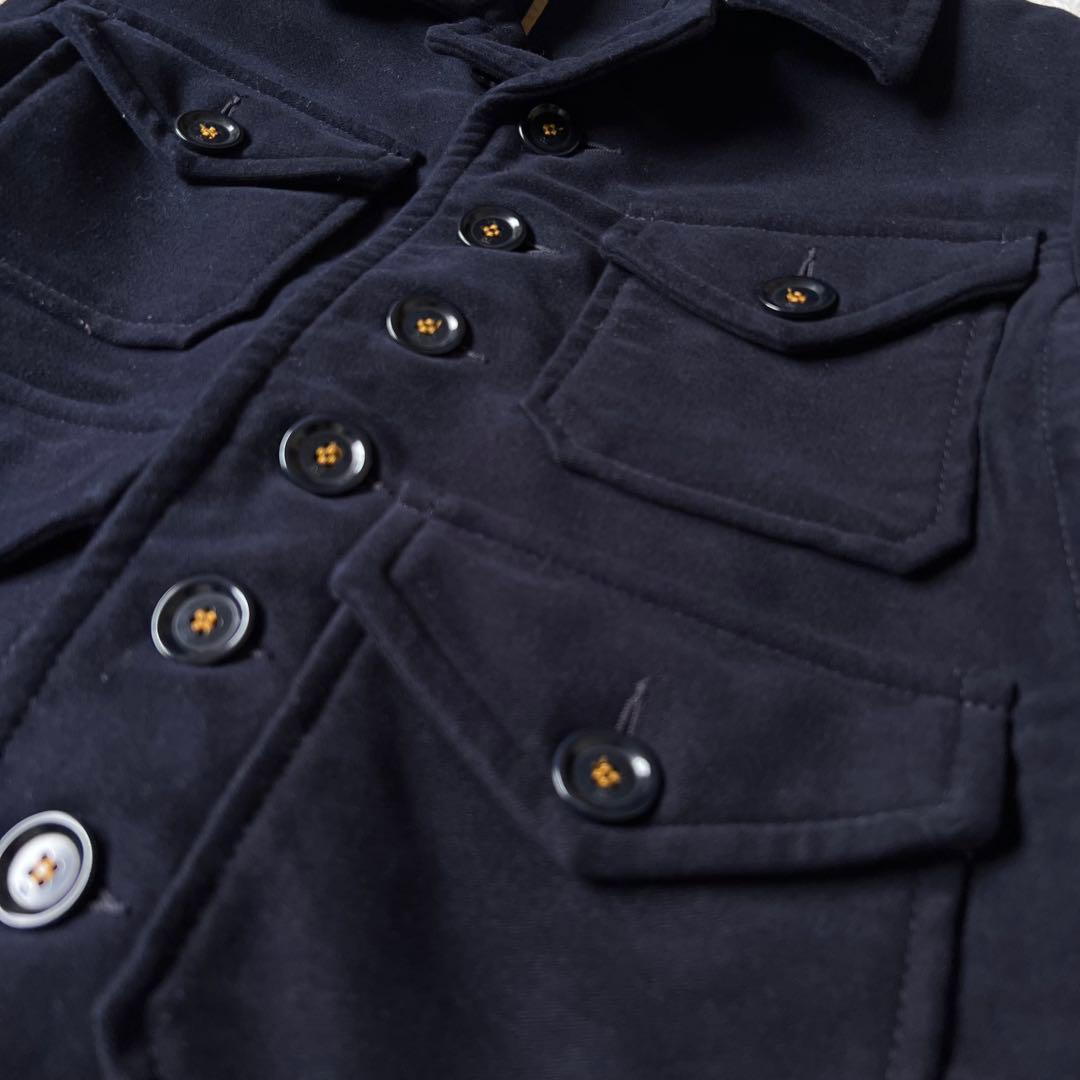 45R コットン フランネル の アニー フォーピー ジャケット ネイビー