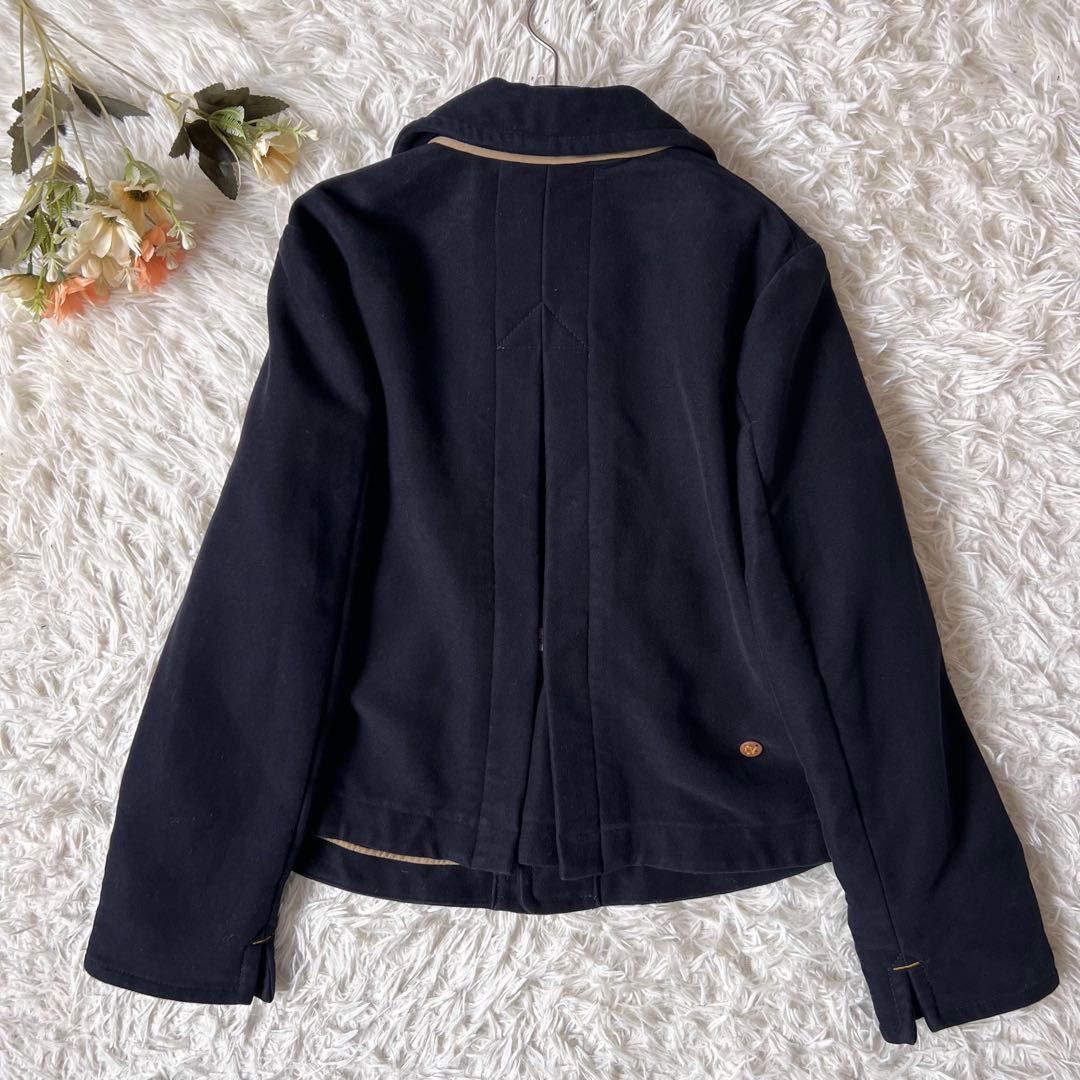 45R コットン フランネル の アニー フォーピー ジャケット ネイビー