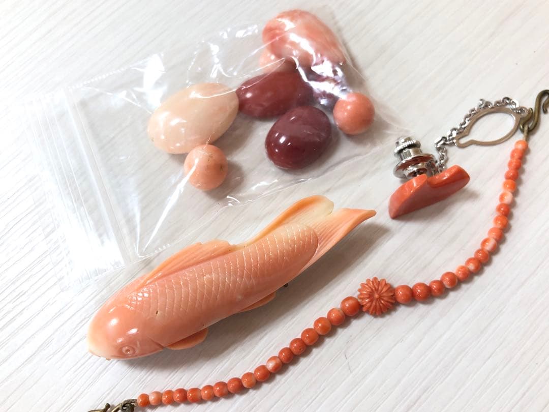 珊瑚アクセサリーなどまとめて26点