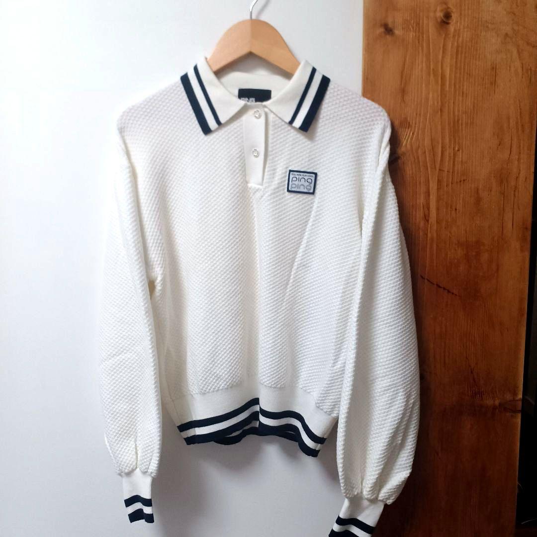 ピン　PING　レディース　セットアップ　リブニット　サイズS　ホワイト　ゴルフ