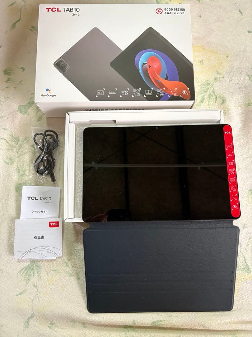 tcl tab10 gen2 タブレット本体 カバーあり 箱付き