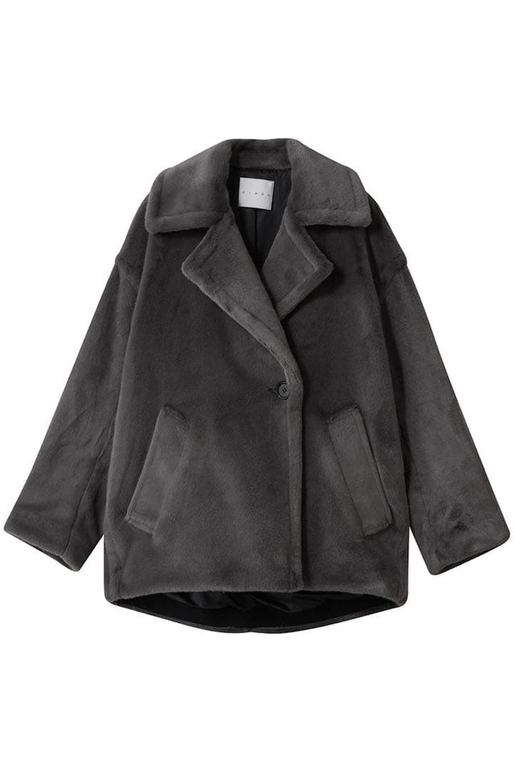 【25AW】定価7万円　今季　新品タグ付　CINOH チノ ファーコート グレー