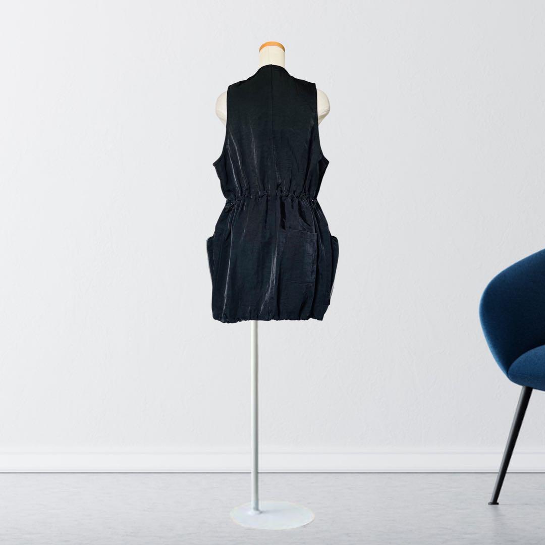 55000円 GVGV 黒 ジャンパースカート カーゴ ベスト ジャケット 36