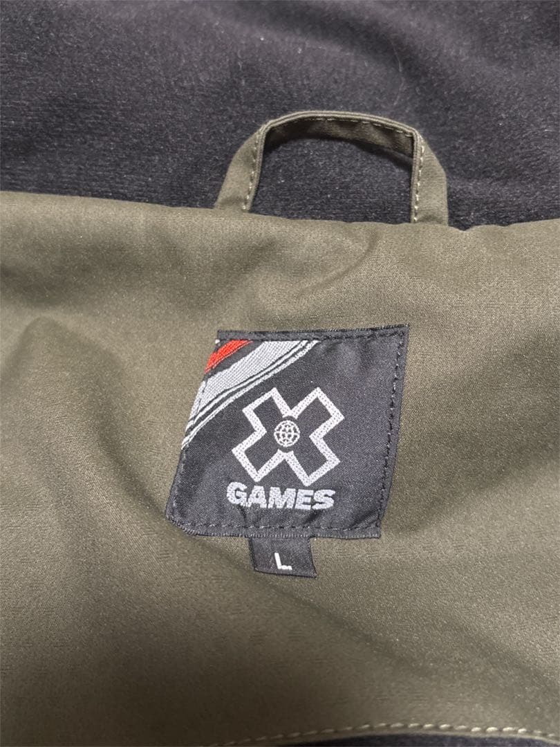 スノボー スキー ウェア上下セット オリーブグリーン＆グレー