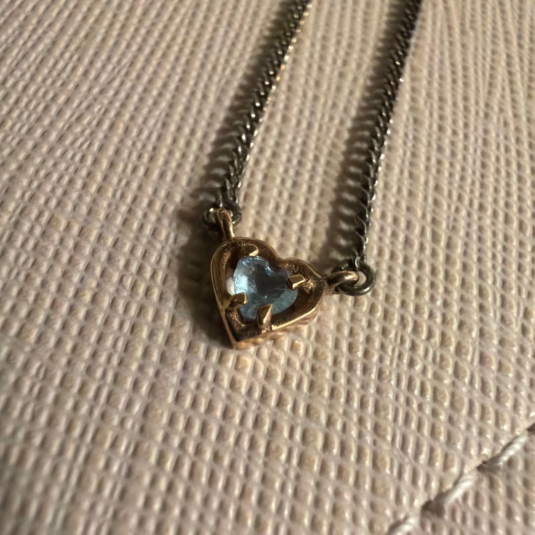 K10 ハートダイヤネックレス　シルバー925