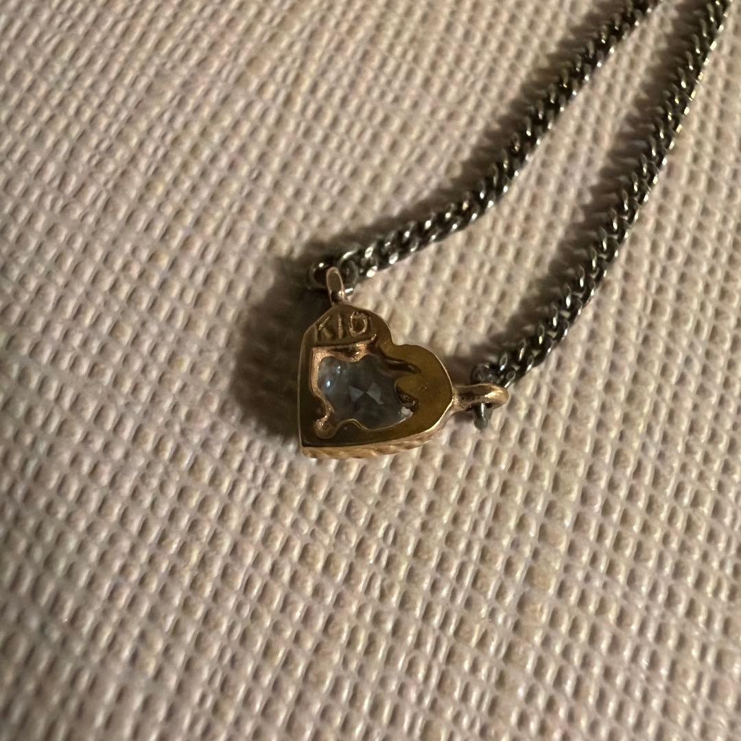 K10 ハートダイヤネックレス　シルバー925