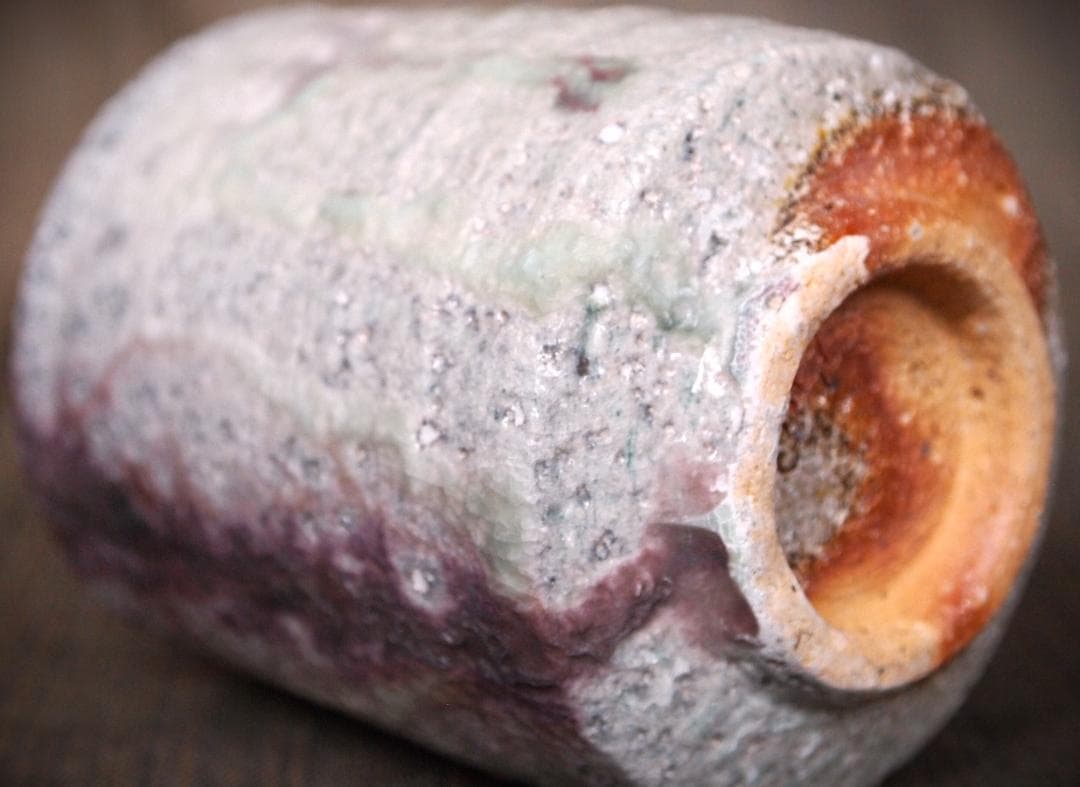 人気作家★高橋燎★信楽【窯変】焼き締め湯のみ★トレインキルン薪窯