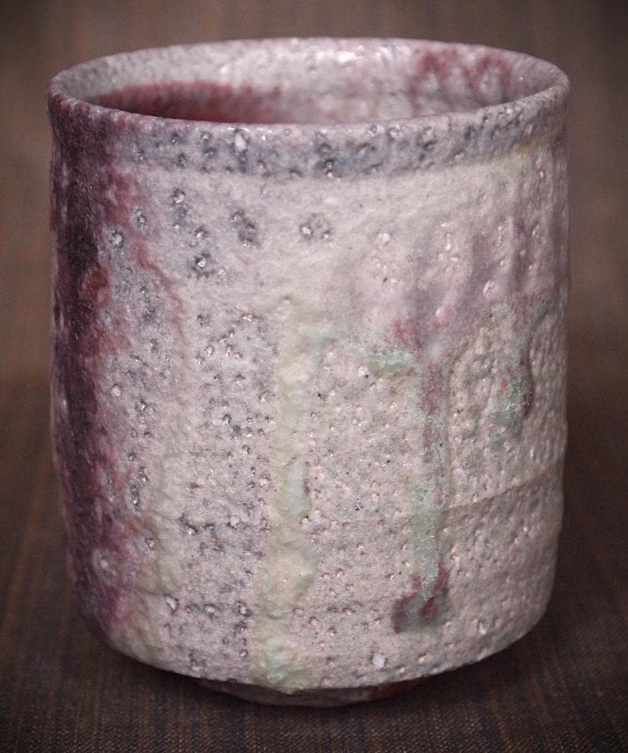 人気作家★高橋燎★信楽【窯変】焼き締め湯のみ★トレインキルン薪窯