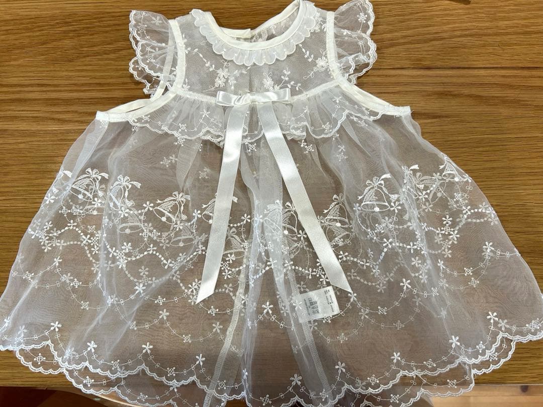 miniHOUSE ホワイトベビードレス セレモニー　4点セット