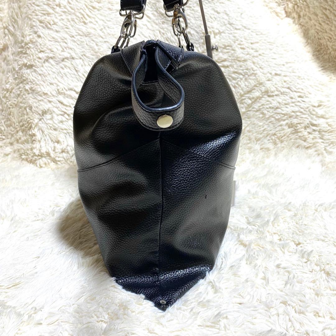 【希少】★ヴィヴィアンウエストウッド★レザーボストンバッグ★特大 黒 本革 変形