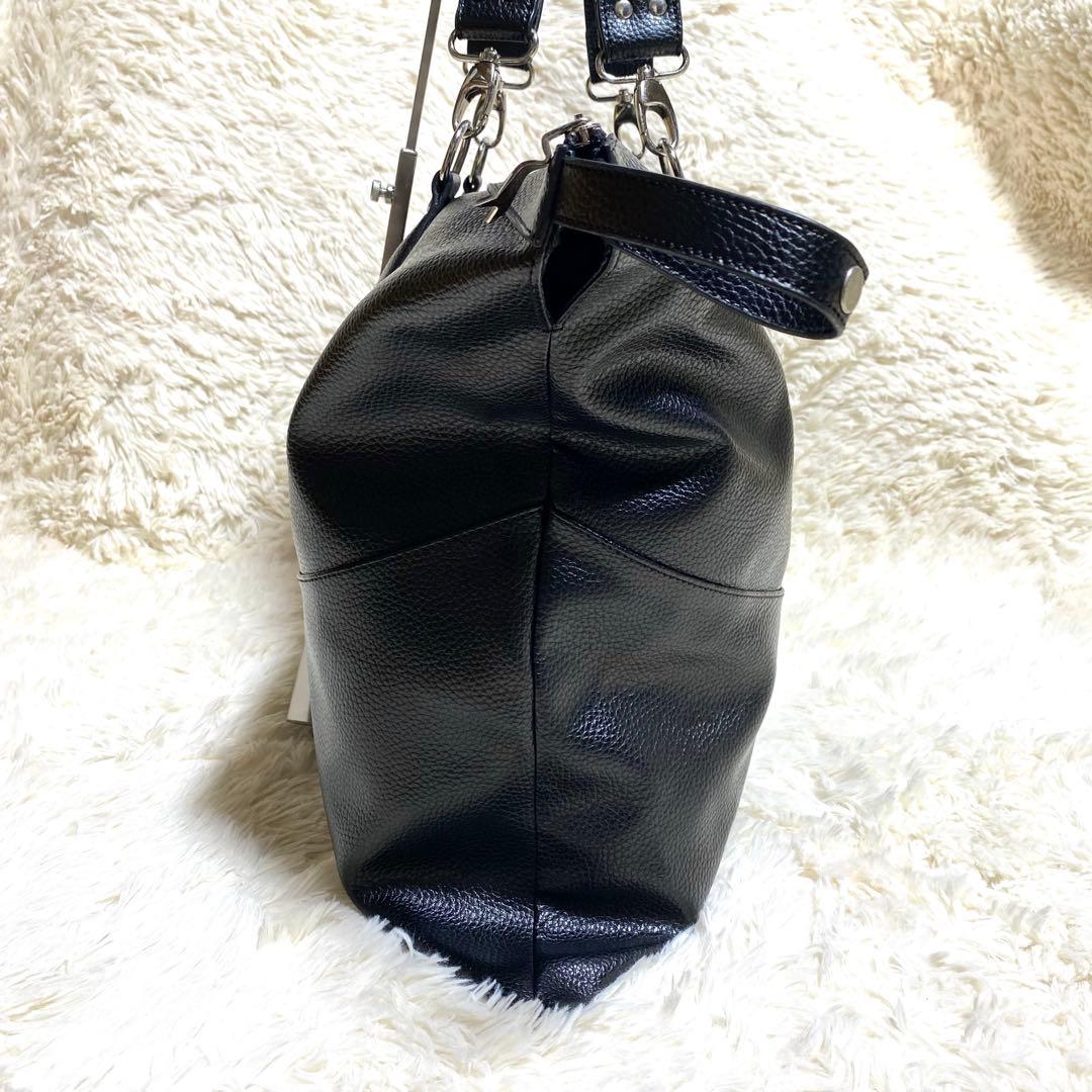 【希少】★ヴィヴィアンウエストウッド★レザーボストンバッグ★特大 黒 本革 変形