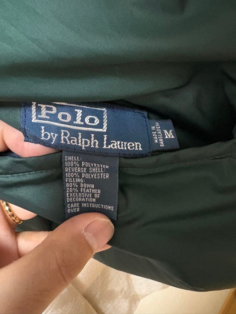 90s ラルフローレン　リバーシブルダウンベスト
