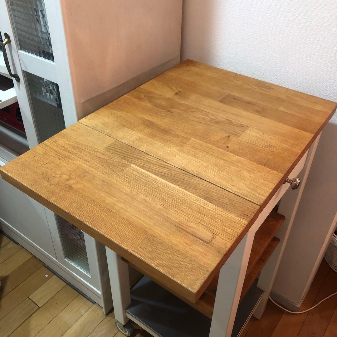 【廃番　たのメル便5,000円込】　IKEA Stenstorp キッチンワゴン