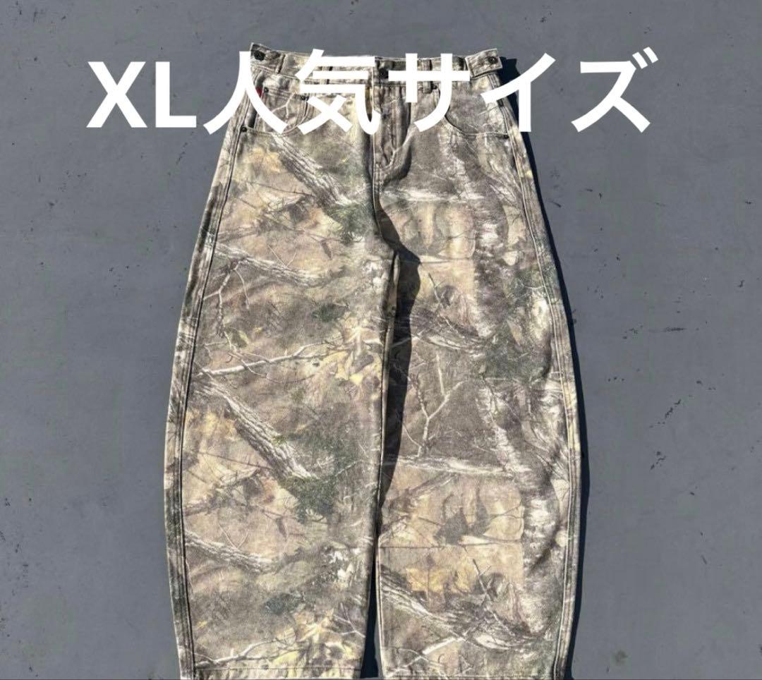 9090リアルツリーワイドデニム　カーブパンツ