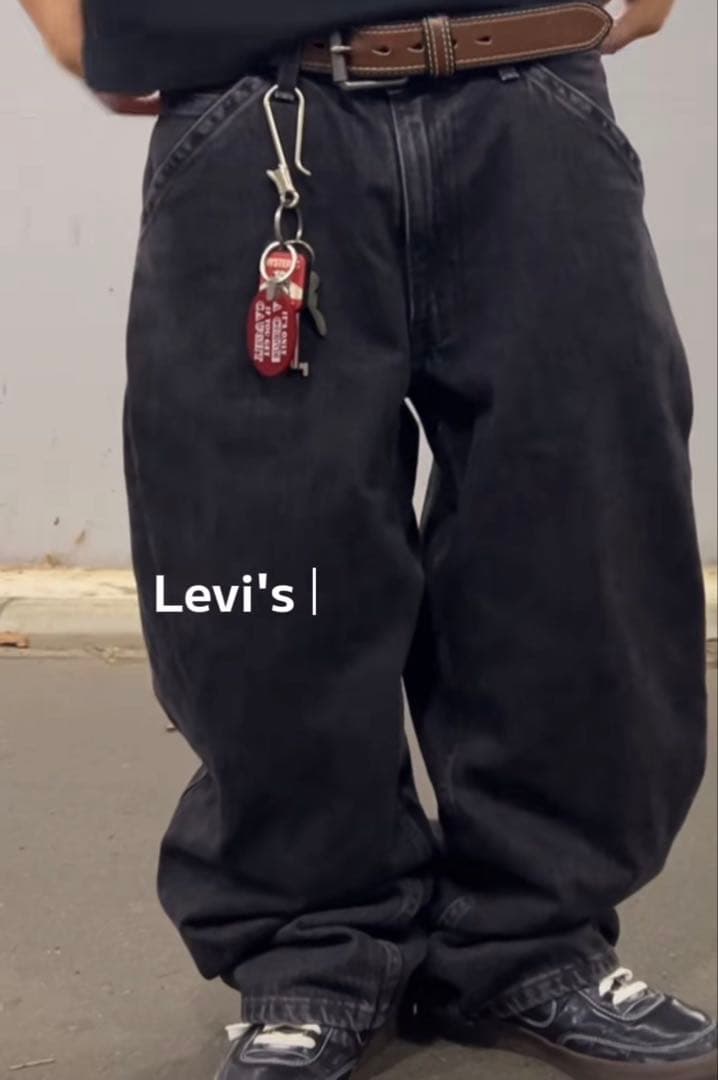 32×30リーバイス シルバータブ バギーカーペンター　・BLACK・