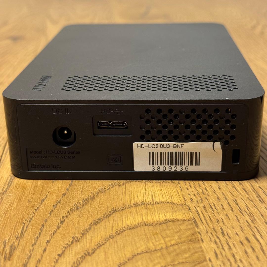 外付けハードディスク・ドライブ BUFFALO HD-LC2.0U3-BKF 2TB