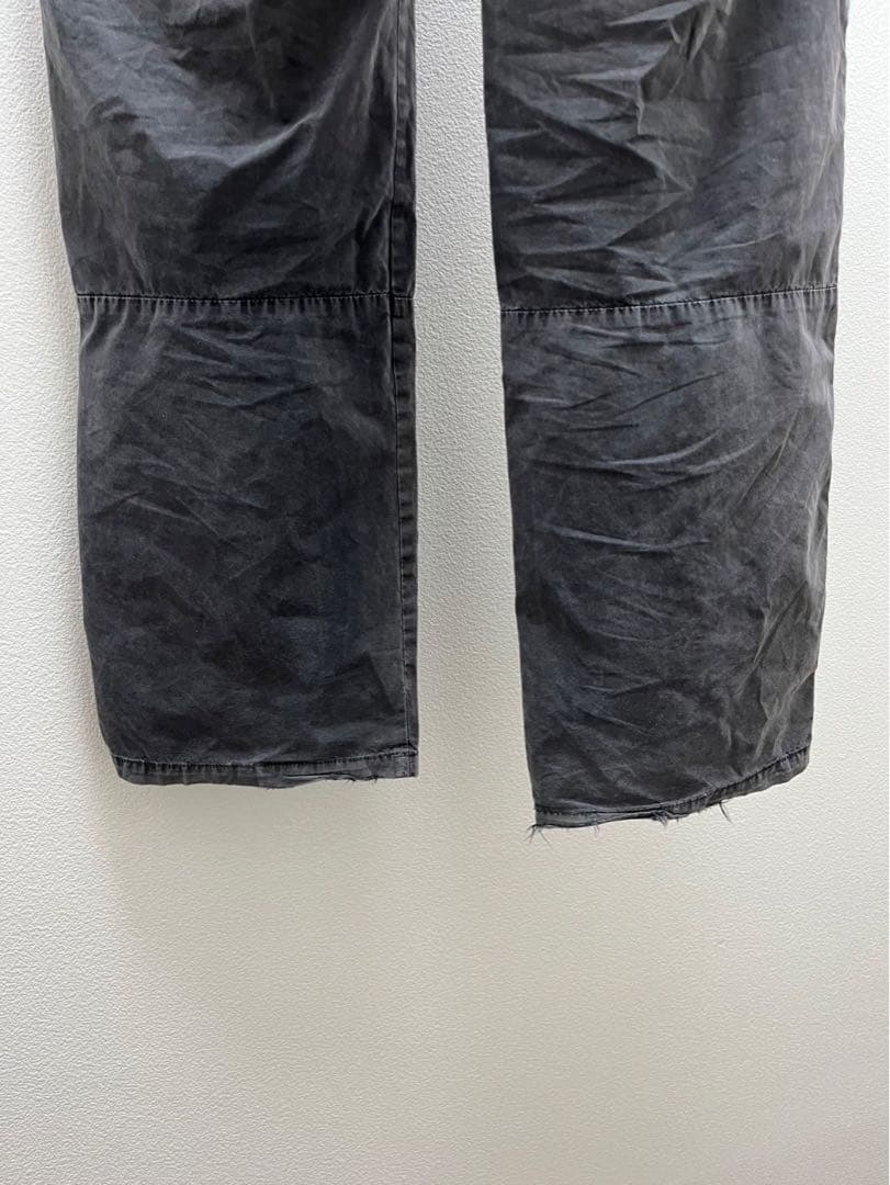 90s アルマーニジーンズ ポプリン パンツ ブラック　イタリア製