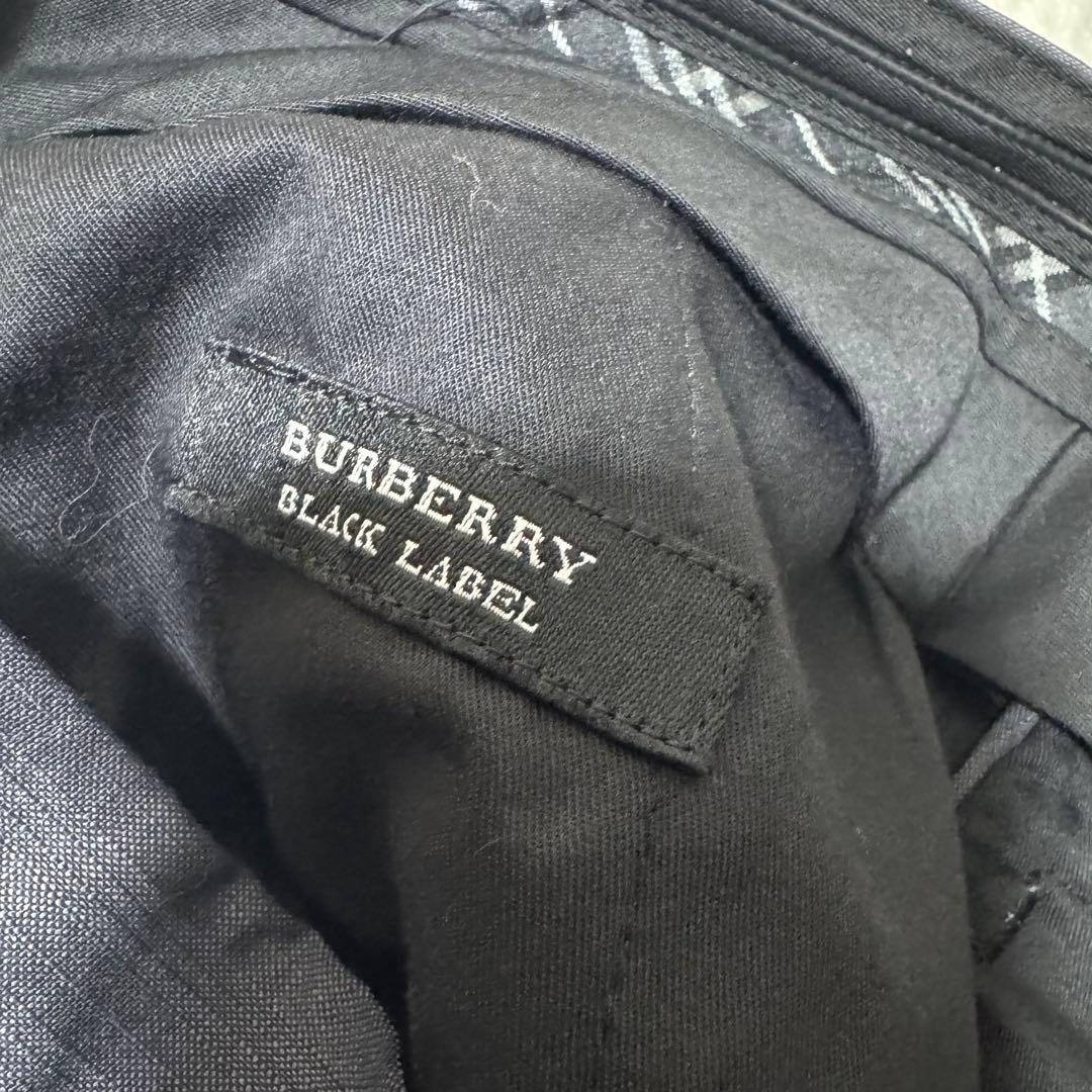 極美品！バーバリーブラックレーベル スーツ 3ピース 裏地総柄 ブラック XL