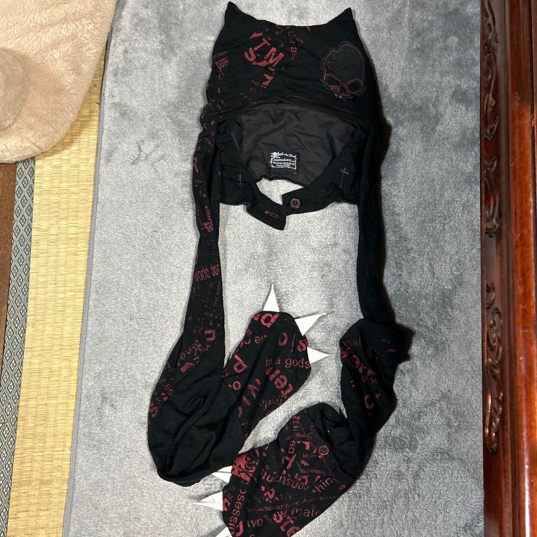 h.naoto 猫耳フード付きマフラー