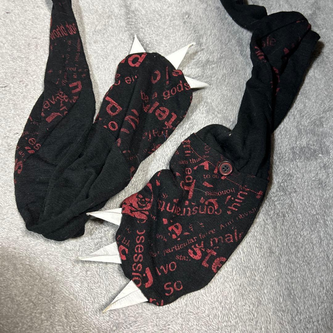 h.naoto 猫耳フード付きマフラー