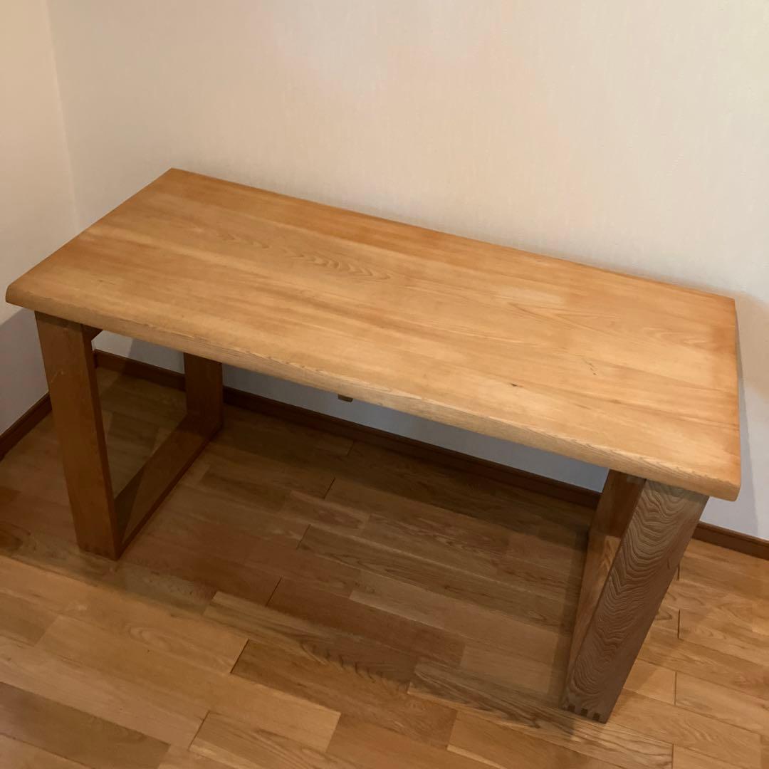 古彩 無垢天然木 デスク 幅130奥行60