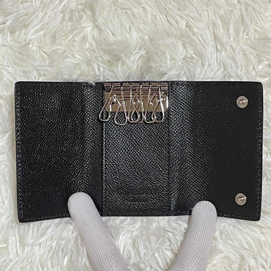 BURBERRY LONDON バーバリー 6連 レザー キーケース ブラック