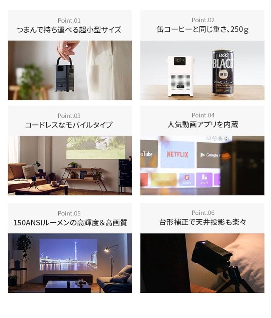 511283 Felicross 小型プロジェクター PicoCube Pro