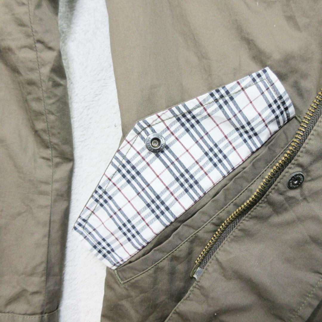 バーバリーブラックレーベル フード収納可 ノバチェック モッズコート L