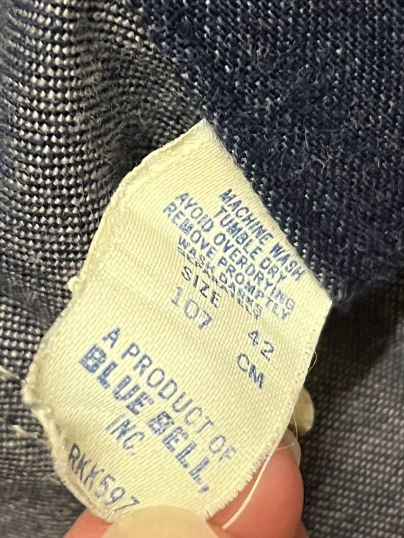 70s blue bell カバーオールサイズ42 濃紺